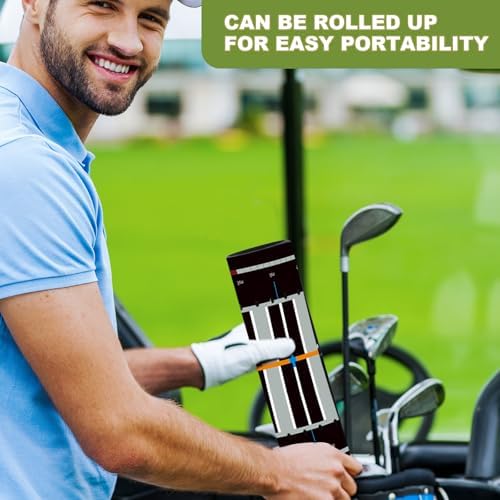 Silipull Golf Putting Mat Indoor 30x8.27 Inch Alignment Track - Image 6