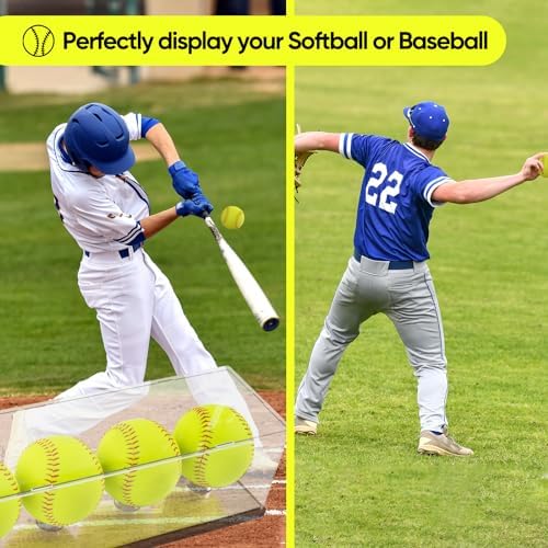 Softball Display Case for 4 Pack in One, Acrylic Baseball Display Holder - Image 5