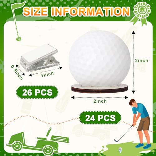24 Pcs Golf Photo Stand Golf Party Decorations - Image 2