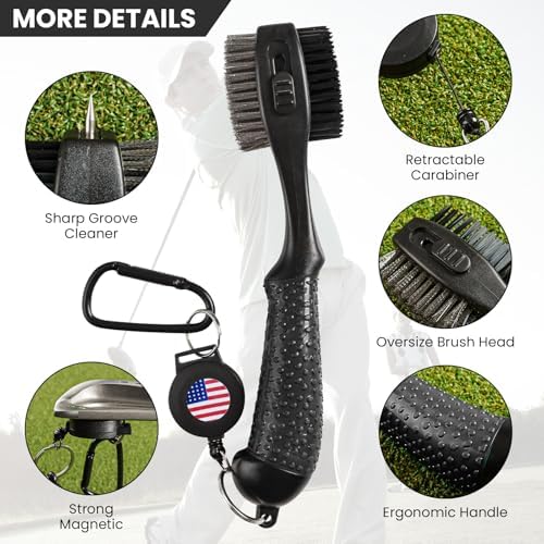 FINGER TEN Retractable Golf Club Cleaner Brush - Image 2