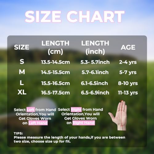 AIGEVTURE Kids Golf Gloves Junior Breathable Golf Gloves - Image 7