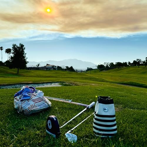 Golf Valuables Pouch with Ball Marker, Leather Drawstring Tee Ball Bag - Image 6