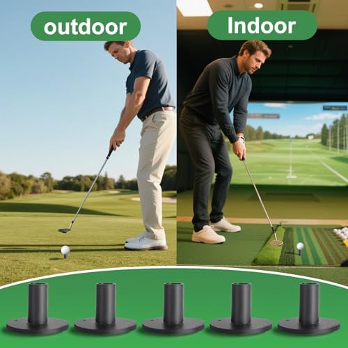Rubber Golf Tees for Mats Adjustable Height Golf Simulator Tees, Indoor Outdoor - Image 3