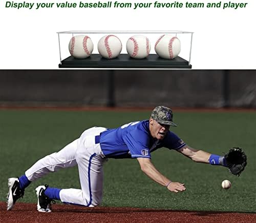 Baseball Display Case for 4 Pack in one, Baseball Holders for Balls Display - Image 5