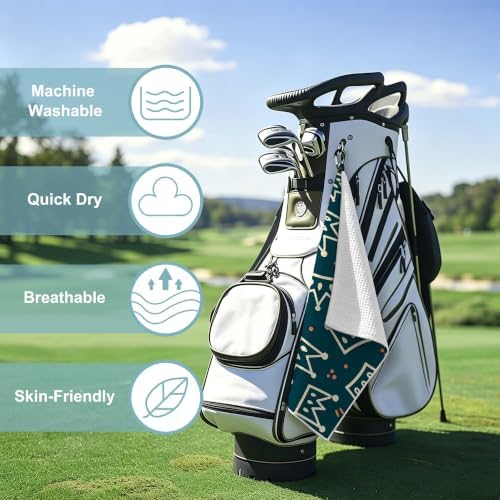 Blue Crown Waffle Weave Microfiber Golf Towel - Image 3
