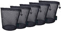 iBasingo 5-Pack Black Mesh Bag Nylon Drawstring Stuff Sacks BVP03 by iBasingo