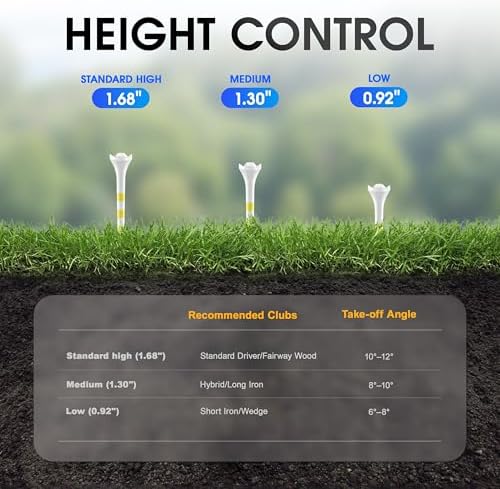 WVM Professional Plastic Golf Tees 152 Pack Combo, High & Low Tee Set - Image 6
