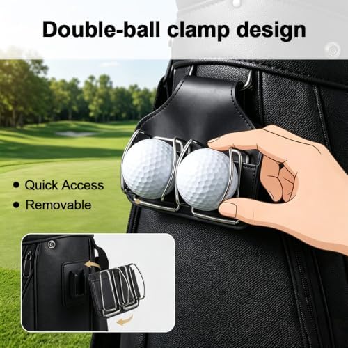 Golf Waist Bag, PU Leather Pouch - Image 2