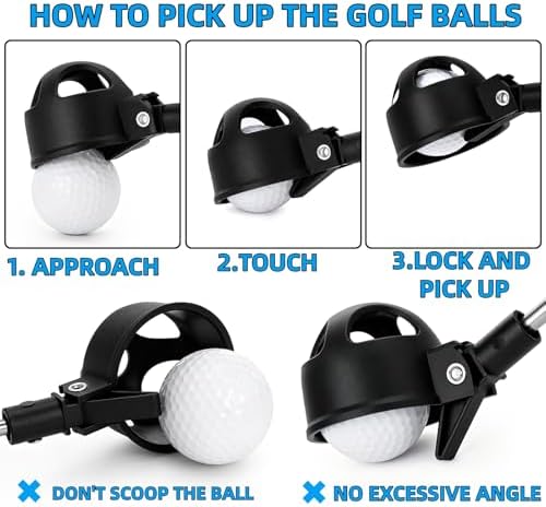 AVLA 2 Pack Golf Ball Retriever, Pro Auto-Lock Golf Ball Grabber Telescopic - Image 3