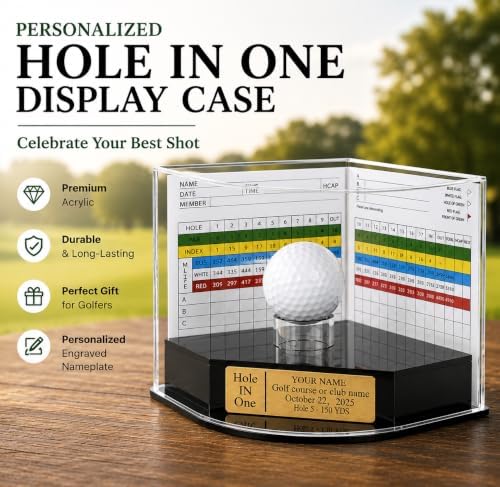 Personalized Hole in One Golf Ball Display Case - Image 5