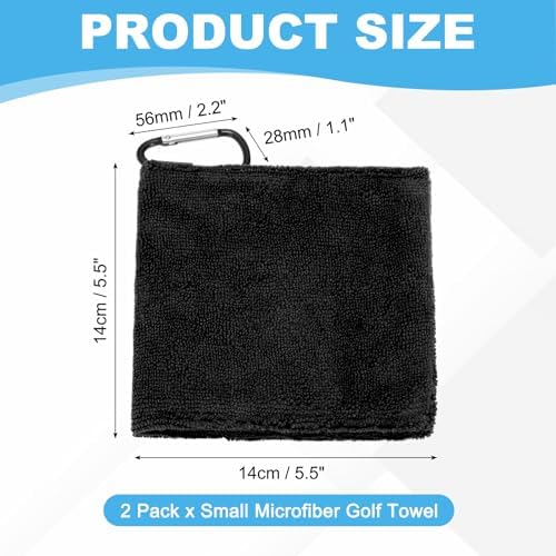 Small Microfiber Golf Towel, Pocket Golf Ball Towel - Image 2