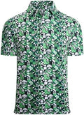 Alex Vando Mens Golf Shirt Moisture Wicking Print Performance Polo Shirt by AlexVando