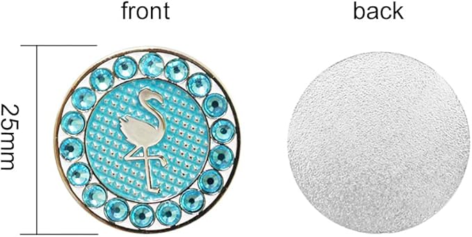 Myartte Golf Ball Markers Crystal Ball Markers Pack of 3