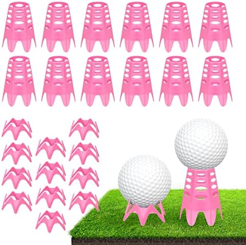 Golf Simulator Tees, 24 Pack, 12 Tall 12 Short Golf Tees by AdventureBuiltHomePerfected