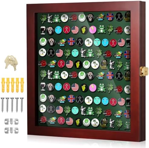 Silipull 100 Golf Ball Marker Display Case Full Magnetic Backing 15.5" W x by Silipull