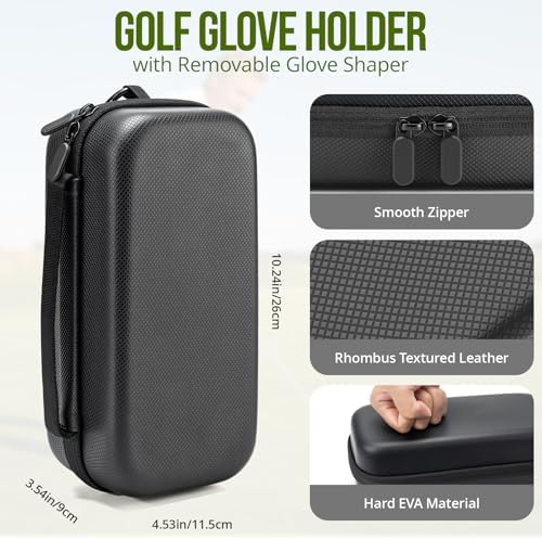 Golf Glove Holder Case with Removable Glove Shaper - Image 7