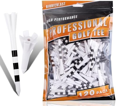 Professional Plastic or Wood or Rubber Golf Tees, Enhanced Durability & by BIRDIEBLAST