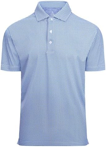 Alex Vando Mens Golf Shirt Moisture Wicking Classic Print Golf Shirts by AlexVando