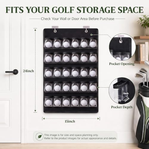 Golf Ball Holder Display Wall Organizer - Image 2