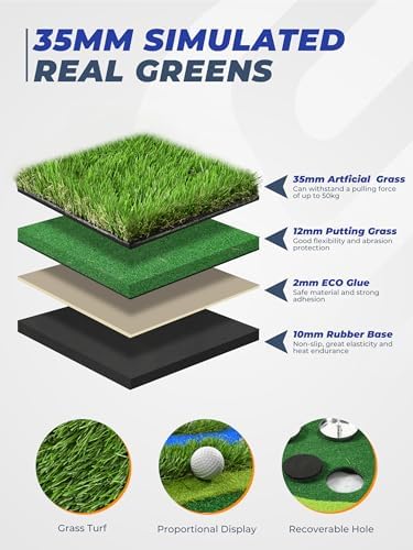Golf Putting Green, Large Practice Putting Mat - Image 3