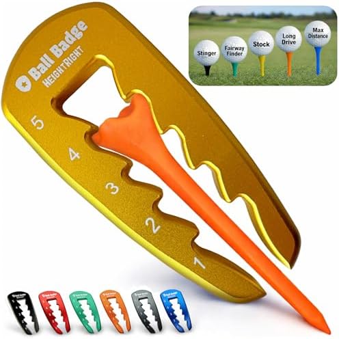 HeightRight Adjustable Golf Tee Height Tool by AlibiGolf