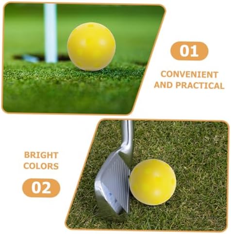 GANAZONO 25pcs Hollow Golf Practice Balls Plastic Training Balls Yellow - Image 3