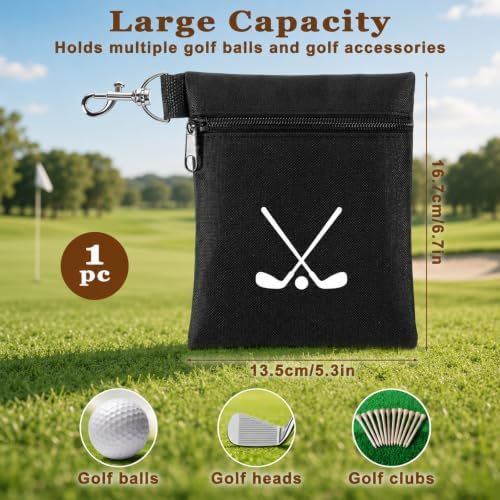 Black Golf Tee Pouch, Portable Golf Tee Bag - Image 4