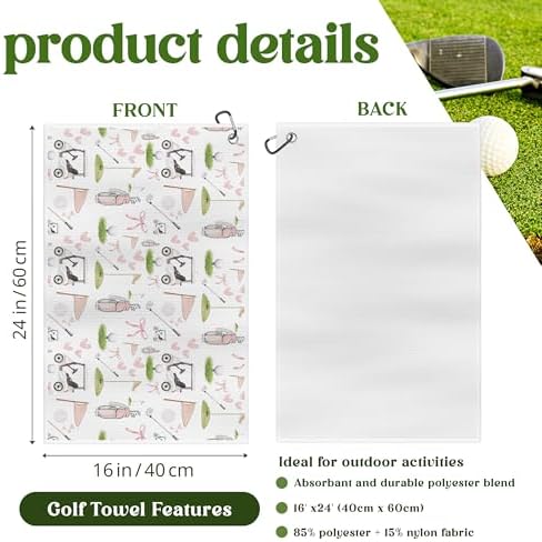 Pink Golf Towel Women - Image 2