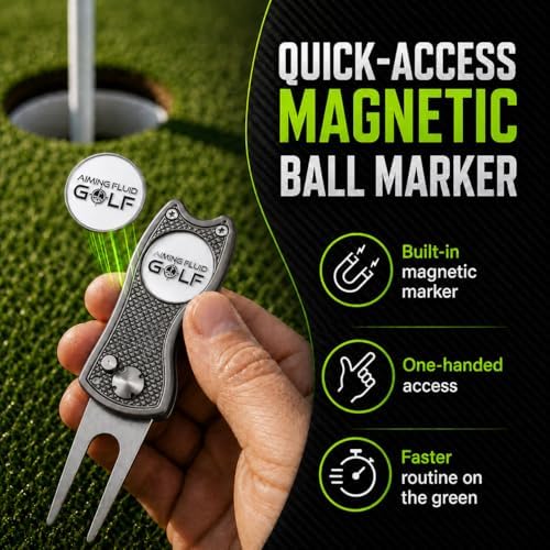 Golf Divot Repair Tool — 5-in-1 Golfing Ball Marker, Pitch Mark Repair - Image 4