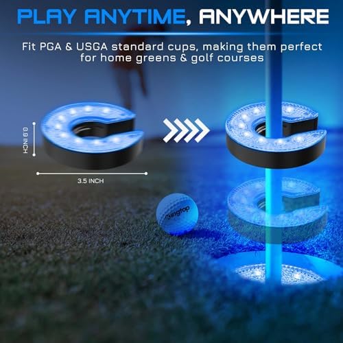KINGTOP Battery-Operated LED Golf Hole Lights - Image 3