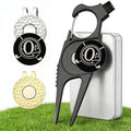 Golf Divot Tool with 2 Personalized Letter Ball Marker, 2 Magnetic Clip by Unknown