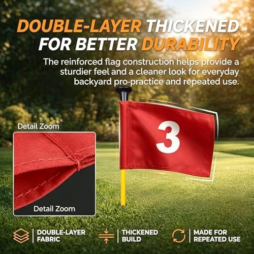 2 or 4 Pcs 8x6 Inch Numbered Golf Flag - Image 4
