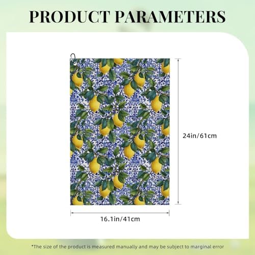 Lemon Tile Golf Towel Microfiber - Image 2
