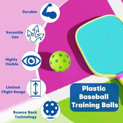 Coopay 20/40 Pack Practice Baseball Softball Plastic Training Balls Lightweight - Image 3