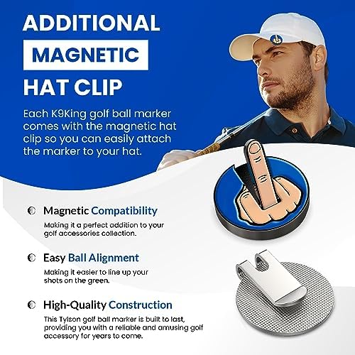 Ultimate Middle Finger Golf Ball Marker | Magnetic Hat Clip | Alignment Ball - Image 4