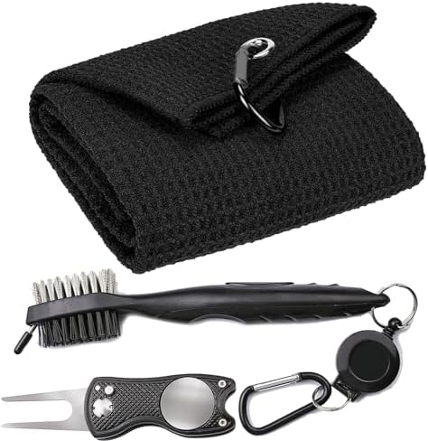VIVIDLY Waffle Microfiber Golf Towel Set by VIVIDLY