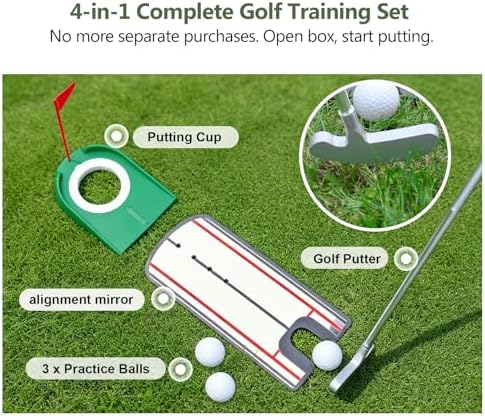 Golf Putting Practice Set, Detachable 2 Way Putter - Image 4