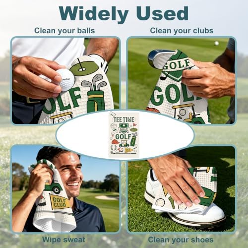 Golf Club Bag Golf Towel with Bag Clip, Gift - Image 4