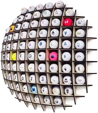 Golf Ball Display Case Wall Mount Rack Golf Ball Collection Holder by Unknown