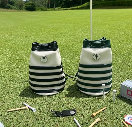 Golf Valuables Pouch with Ball Marker, Leather Drawstring Tee Ball Bag - Image 7