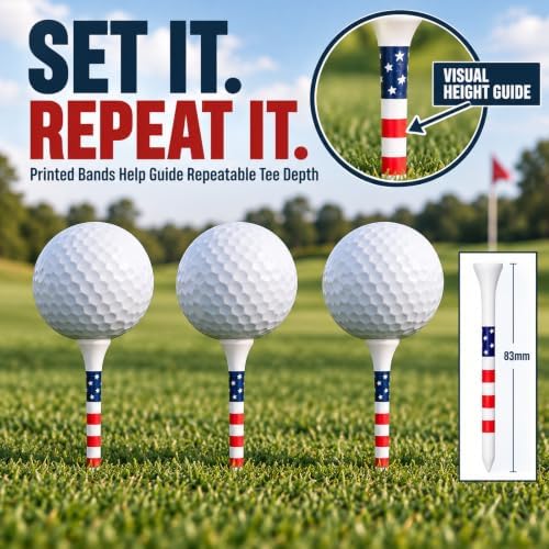 Dukars 3-1/4" Performance Golf Tees, Stars and Stripes - Image 5