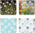 Peacoblue Dandelion Coin Purse, PU Leather Squeeze Pouch 4PCS by PEACOBLUE