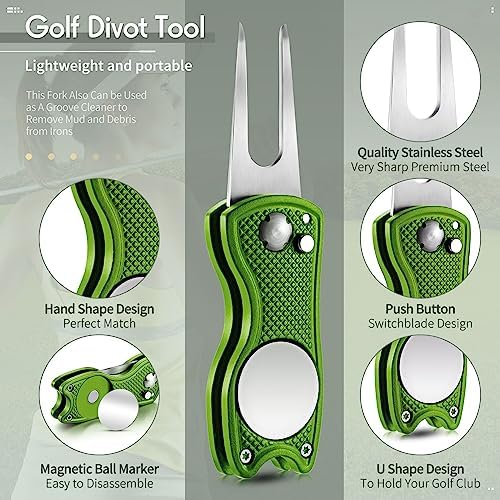 Skylety 4 Pcs Golf Divot Repair Tool Foldable - Image 2
