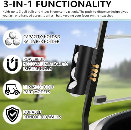 3-in-1 Magnetic Golf Ball Holder and Dispenser - Image 2