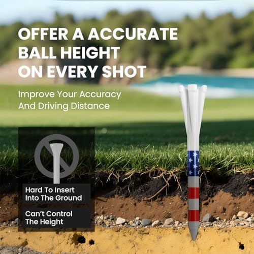 FINGER TEN Golf Tees Plastic 100 Pack - Image 4