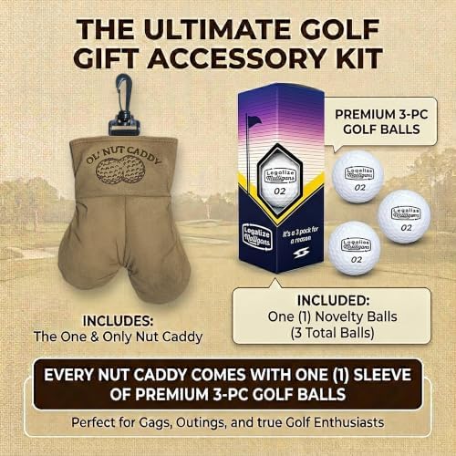 Funny Nut Caddy Blue 69 Golf Ball Holder - Image 2