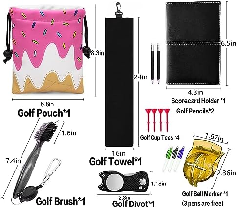 Golf Valuables Pouch Bag with Drawstrings Closure - Image 5