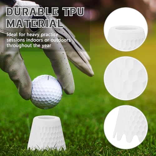 8 Pack Golf Simulator Tees, TPU Golf Tees 1/4"-2" Height - Image 3