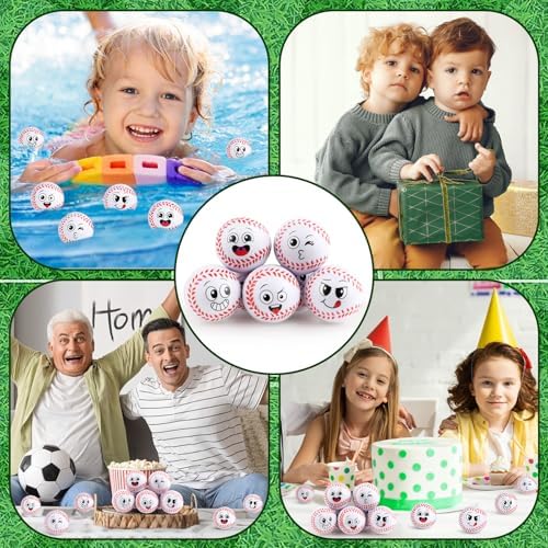 20PCS Mini Baseball Stress Ball Funny Face Squeeze Balls Small Baseball Squeeze - Image 3