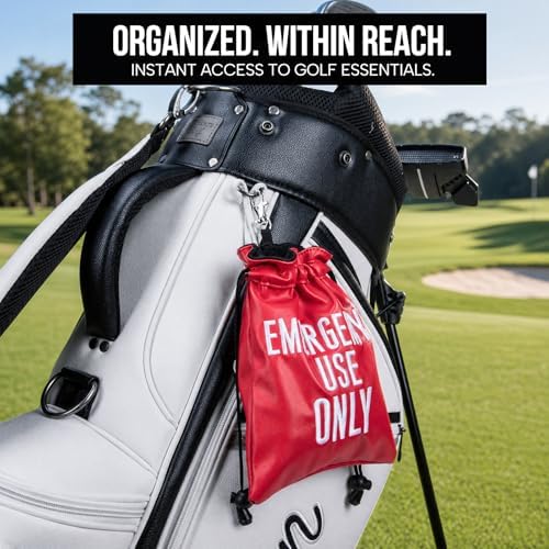 Valuables Pouch Funny Golf Ball Pouch Bag w/Drawstrings - Image 3